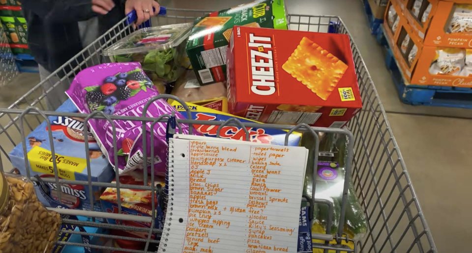 The mum-of-five goes grocery shopping just once a month to feed her family