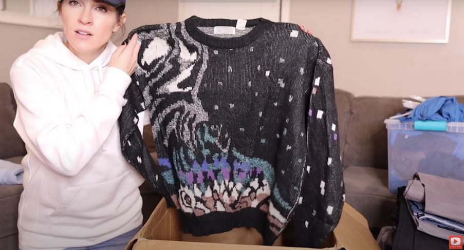 They received 44 vintage jumpers from various brands, which they plan to sell on