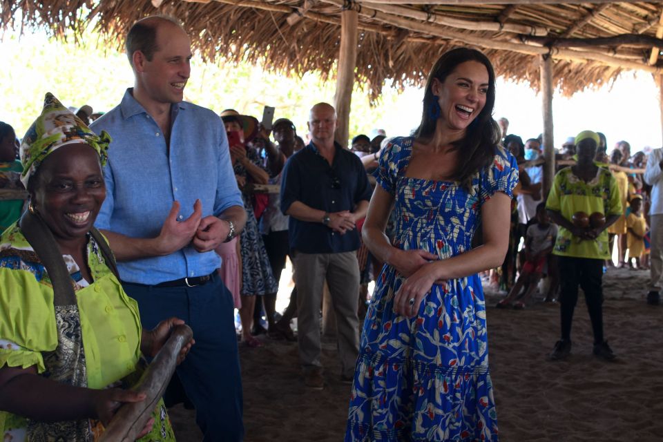 The Cambridges beamed during the first day of their Caribbean tour