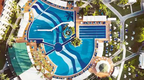 The TUI BLUE Tropic hotel is a paradise for kids, as they get three pools for themselves, including one with waterslides and and a lagoon sized pool with flumes