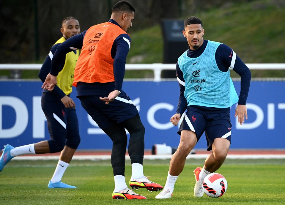 William Saliba (right) was called up to the France squad this week