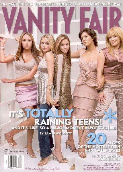 On the cover of Vanity Fair with other teen stars