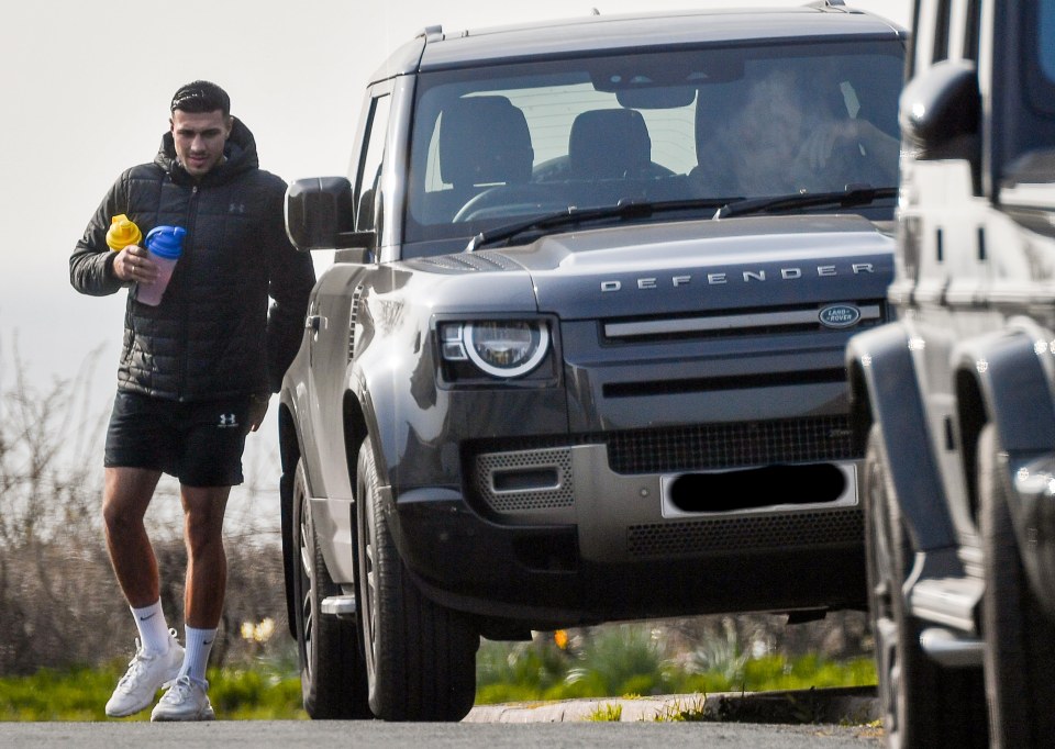 Tommy headed to a boxing training session on Thursday