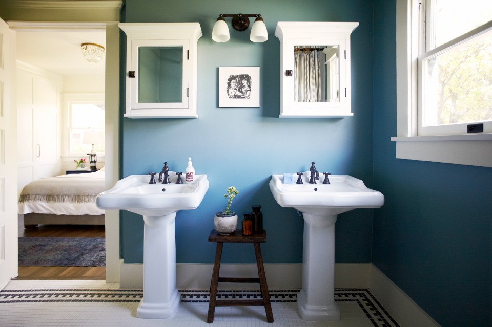 A recent survey showed that having a blue bathroom can increase a property’s value by 2%