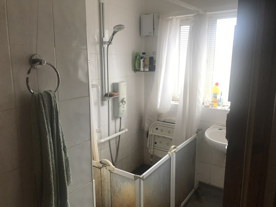 There is also a mould-ridden toilet in the property