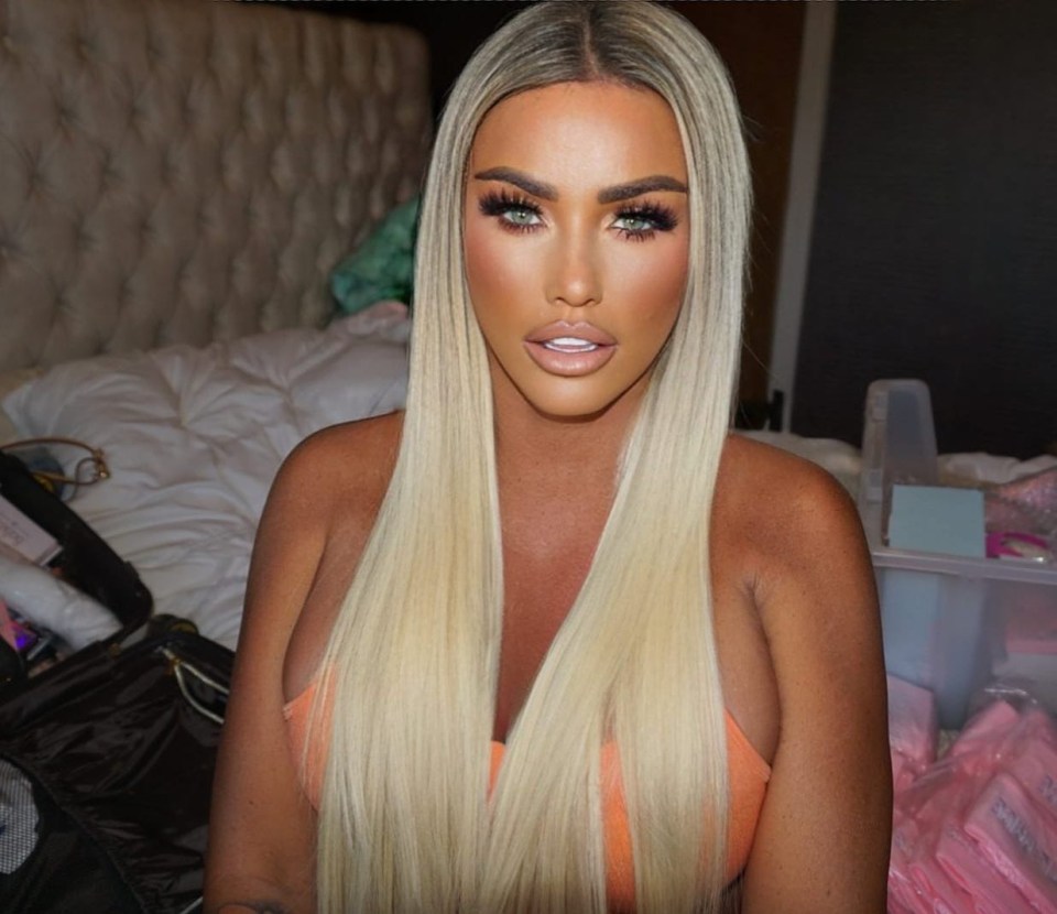 Katie Price looked amazing in her latest photo on Instagram with glossy blonde hair