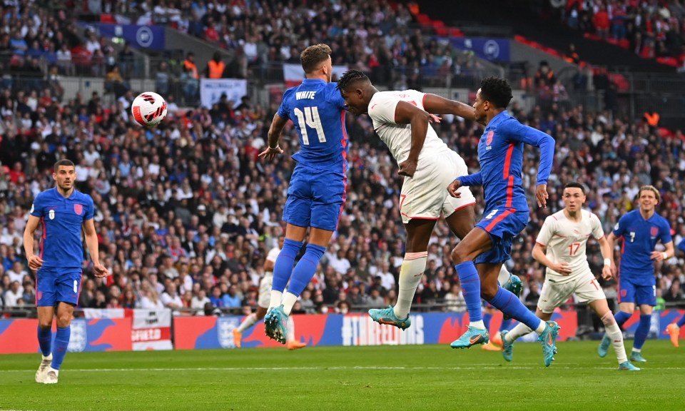 England started the match against Switzerland with the players' names clearly displayed on their shoulder blades