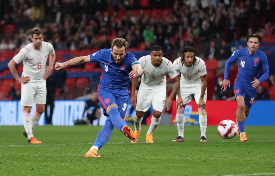 Harry Kane scored the winning goal for England against Switzerland from the penalty spot