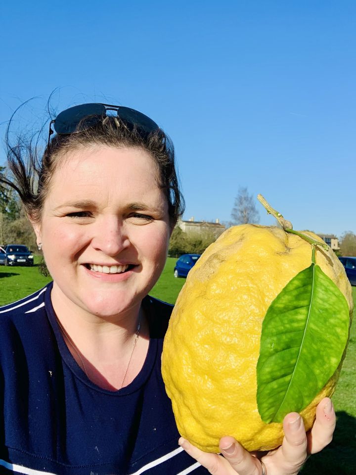 Baker Tammy Warren, 38, found a  4lb, 9 inch lemon at a fruit and veg stall