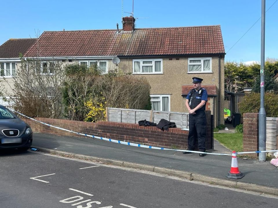 Police outside the home in Gloucestershire