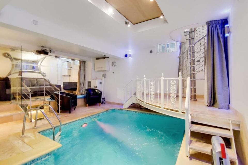 The £800,000 pad has a swimming pool on the bottom floor