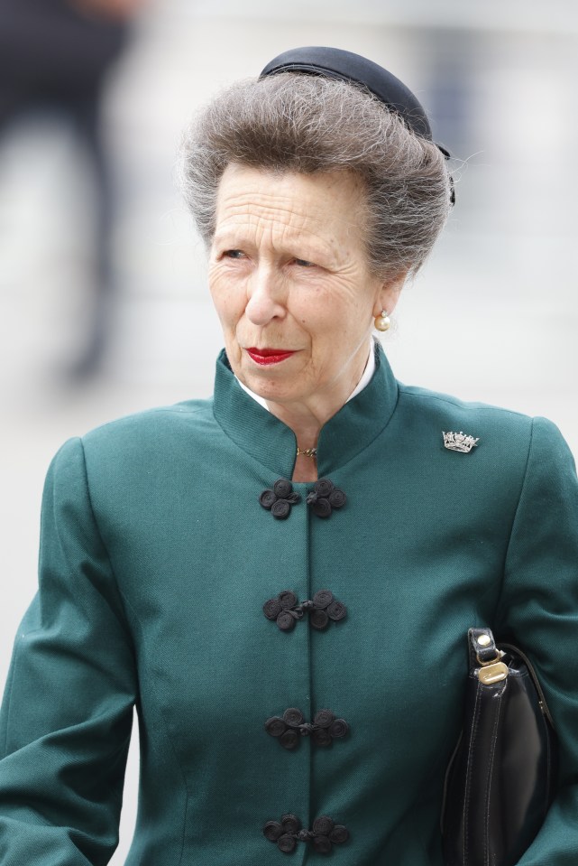 Princess Anne led the senior royals as she made her way into Westminster Abbey