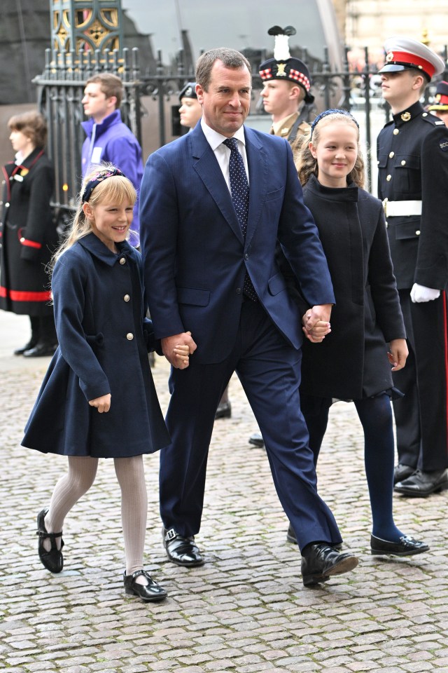 Peter walked into Westminster Abbey with his two daughters