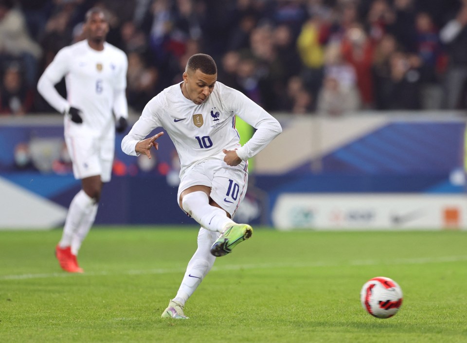 Paris Saint-Germain ace Mbappe scored twice against the African nation at Lille's Stade Pierre-Mauroy