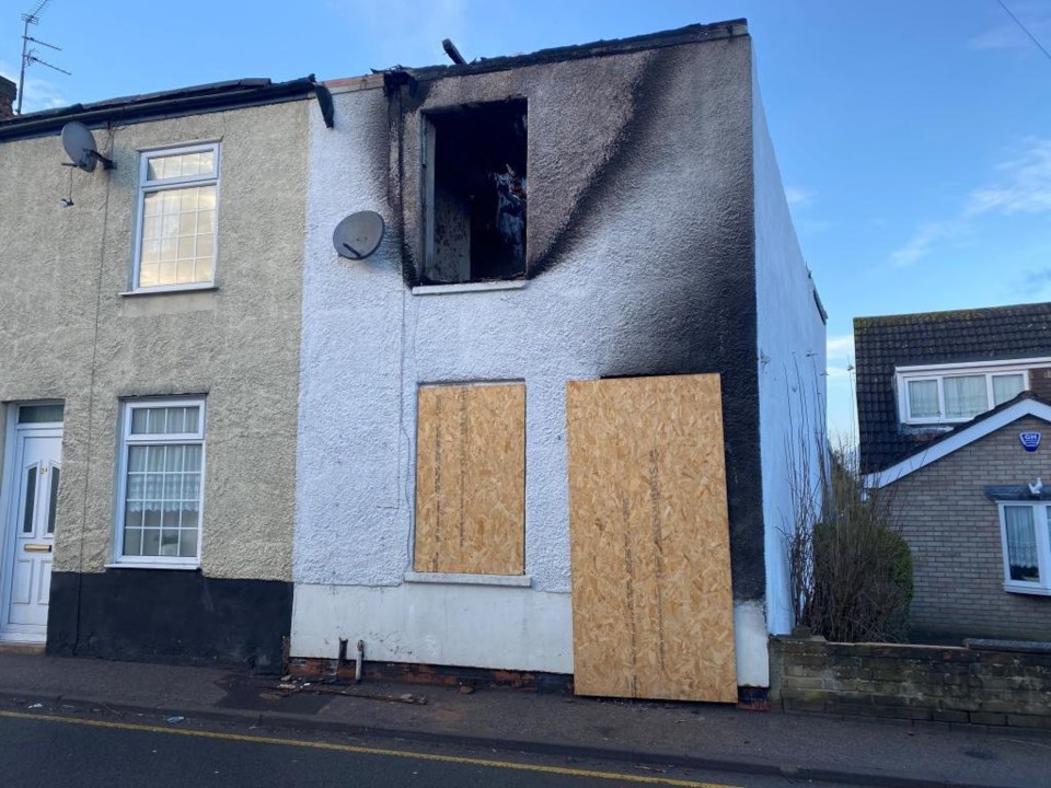 The house was completely destroyed in a horrific fire caused by an electrical fault last November