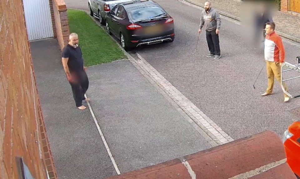 Brave residents desperately tried to stop the 52-year-old as they waited for police