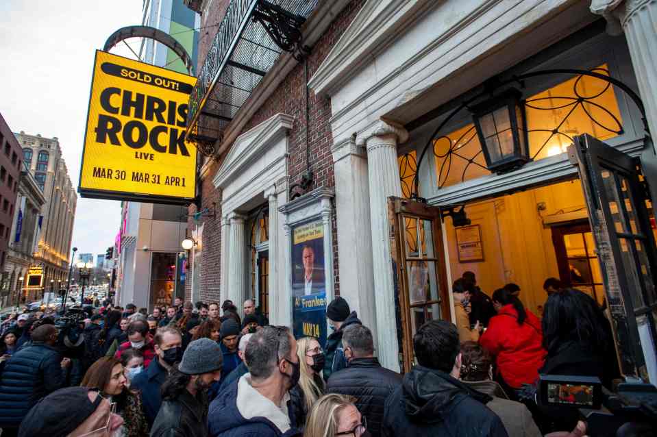 Taking the stage in his sell-out Boston show, Chirs Rock still looked visibly shaken and broke down as he spoke to fans