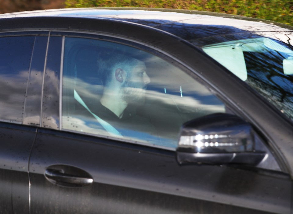 David de Gea was seen driving into the Aon Training Complex on Thursday morning