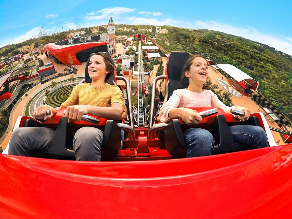 Theme park fans go to Ferrari Land for the big thrills