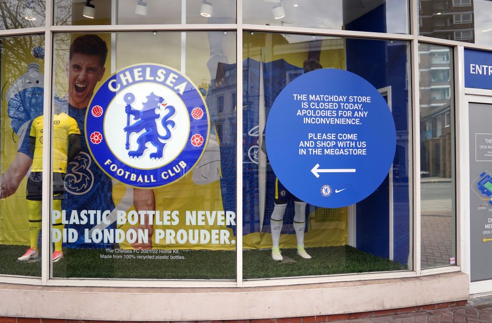 Chelsea's club score closed two hours after it was announced that Abramovich was sanctioned