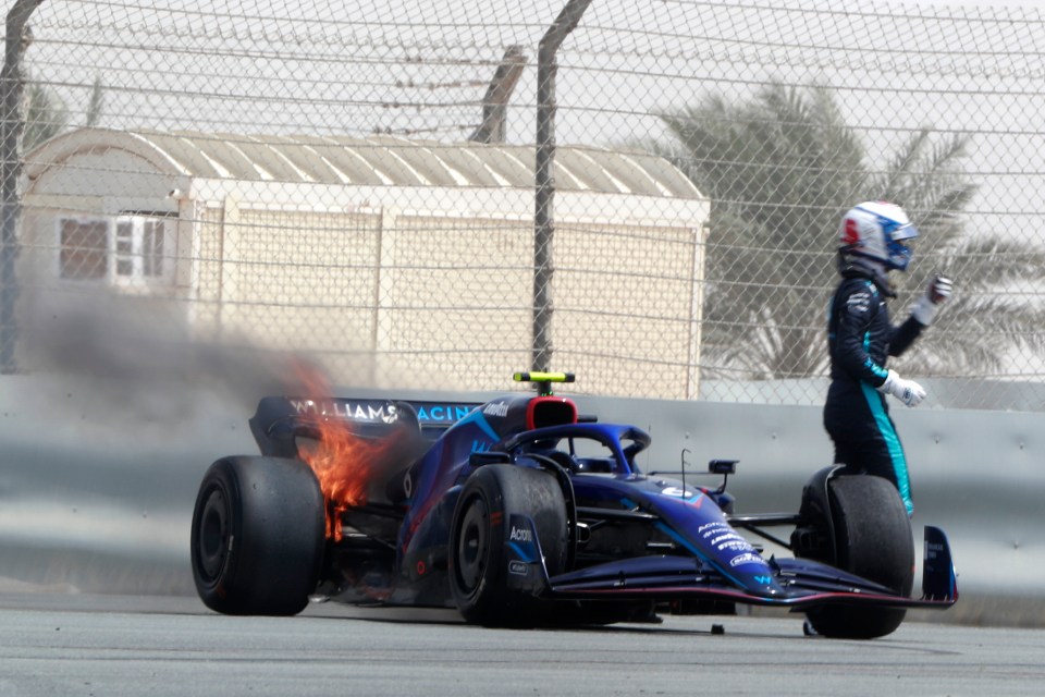 Latifi's rear brakes appeared to fail