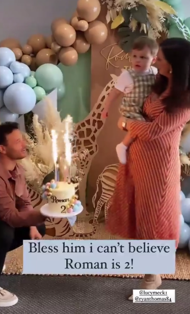 Ryan Thomas and Lucy Mecklenburgh's son Roman had a fun-filled second birthday