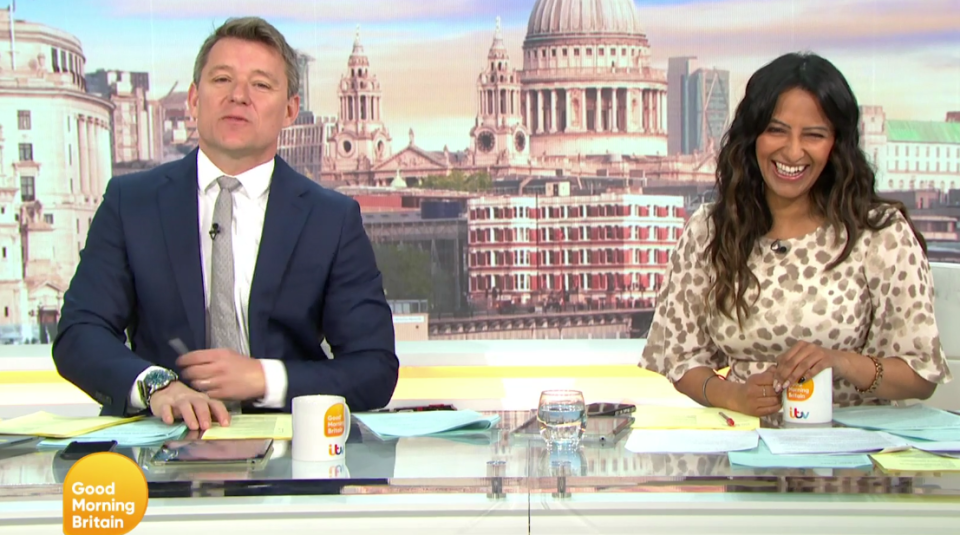 Ben Shephard delivered a naughty innuendo on today’s GMB