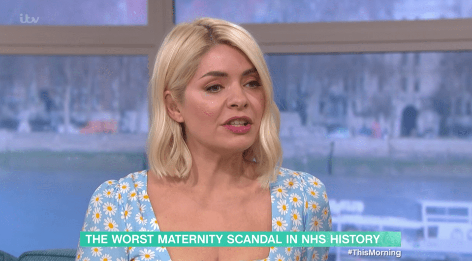 Holly Willoughby comforted a grieving mum on This Morning today during a heartbreaking interview