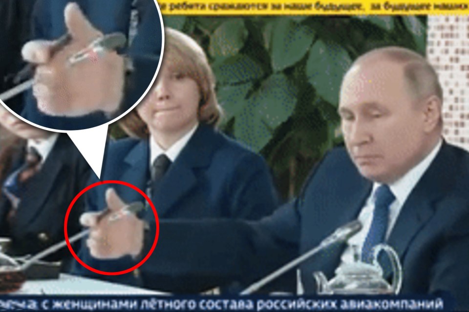 A now debunked theory suggested Vladimir Putin used a green screen to fake his latest TV appearance