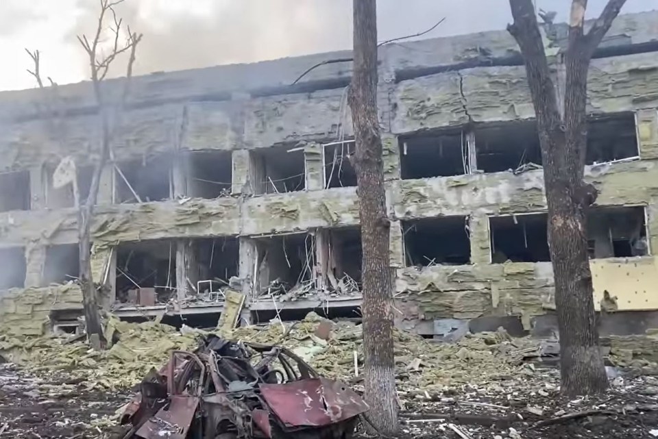 The scene at the maternity hospital after Putin’s forces shelled it