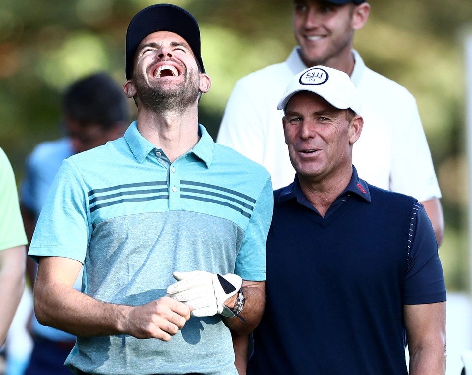 Anderson posted a picture of of himself and Warne sharing a laugh