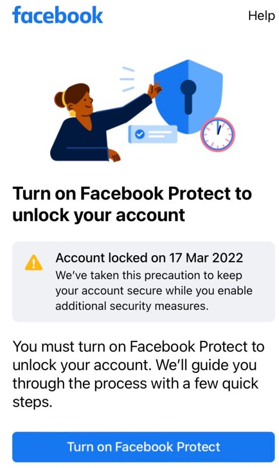 Turn on Facebook Protect, or else