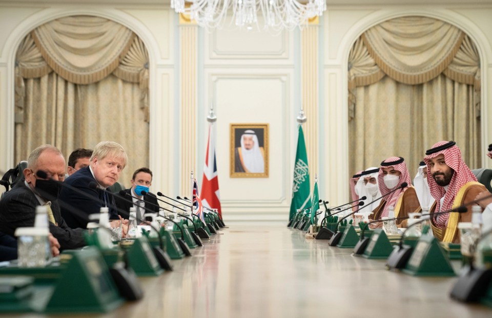 The PM urged Gulf leaders to increase crude oil exports to help drive down petrol prices in Britain