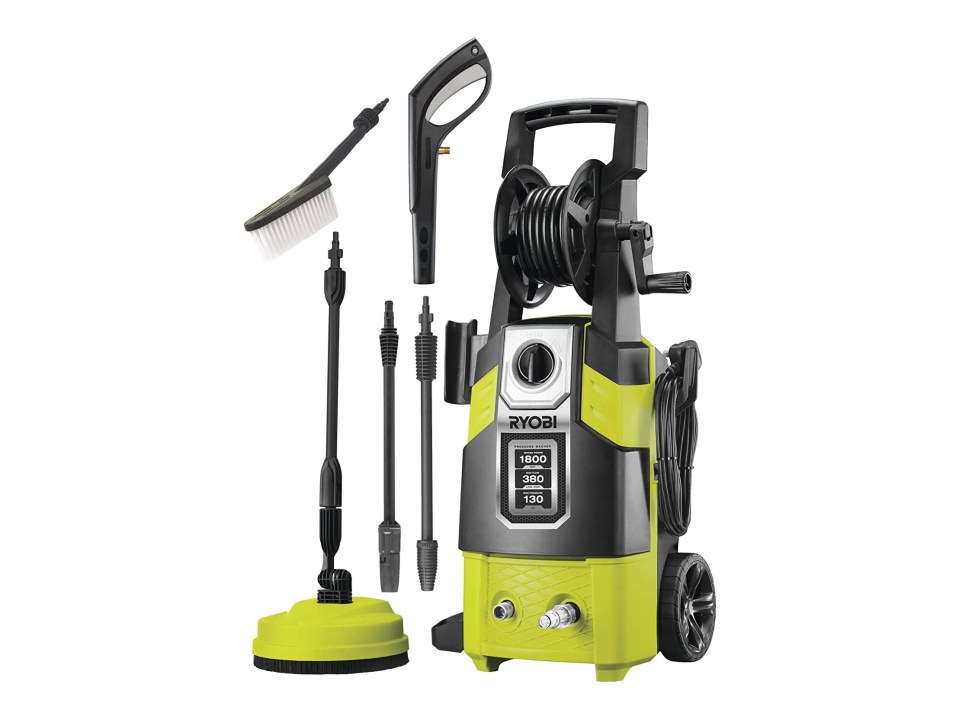 Ryobi's RPW130XRBB pressure washer comes with a wealth of hose extensions