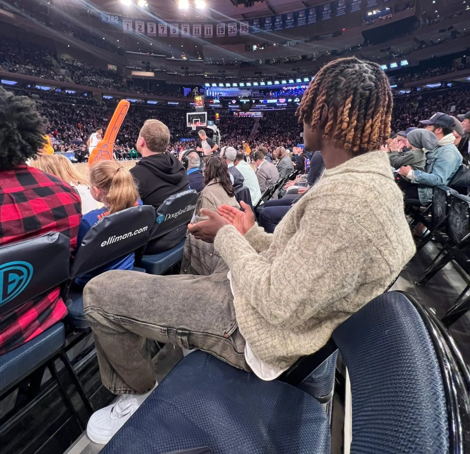 Trevor Chalobah took in a New York Knicks game at Madison Square Garden