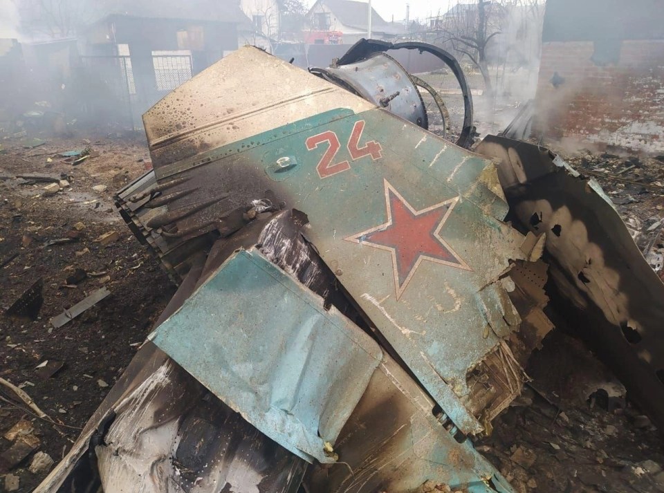 A jet was also reportedly shot down in Chernihiv - with one pilot killed and a second captured