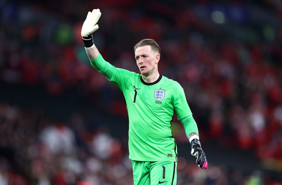 England star Jordan Pickford had to tell his defenders to calm down