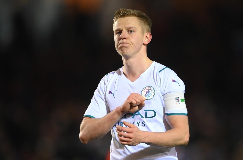 Zinchenko has continued to train and play for Man City amid the turmoil