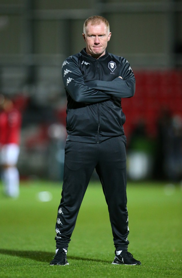 Scholes had a stint as caretaker manager of Salford