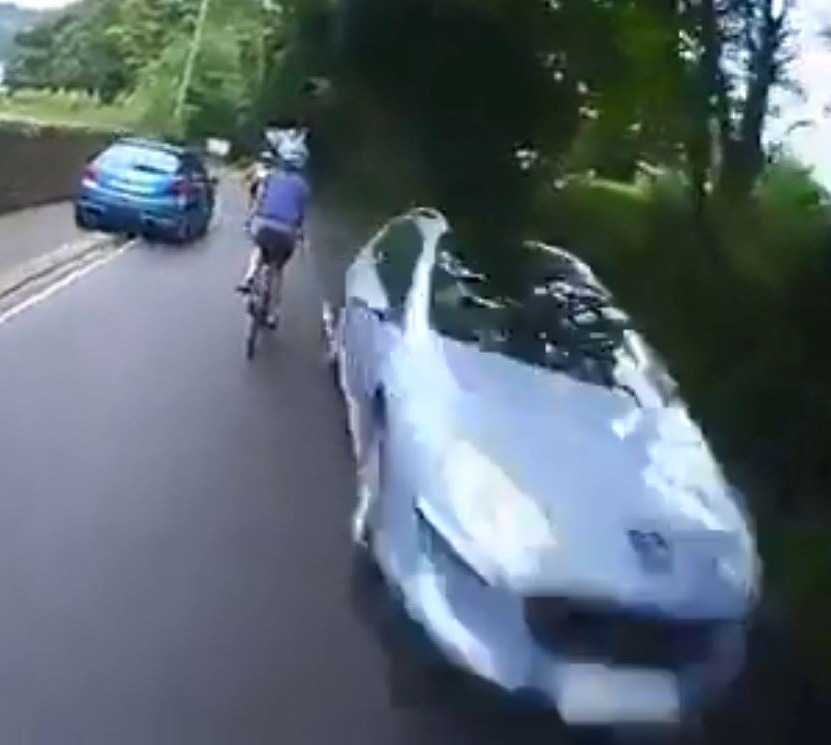 The driver of the Peugeot car was smacked with a £417 fine