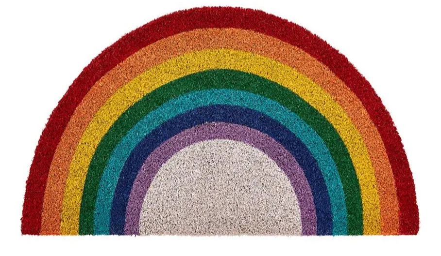 This rainbow coir doormat is just £7 at Home Essentials