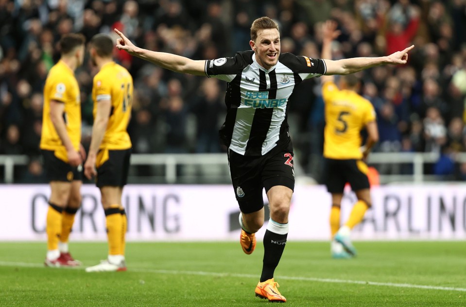 The Newcastle striker dusted himself off to score from 12 yards