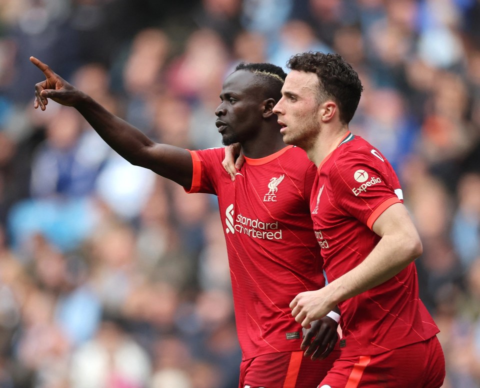 Sadio Mane and Diogo Jota both equalised for the Reds at the Etihad