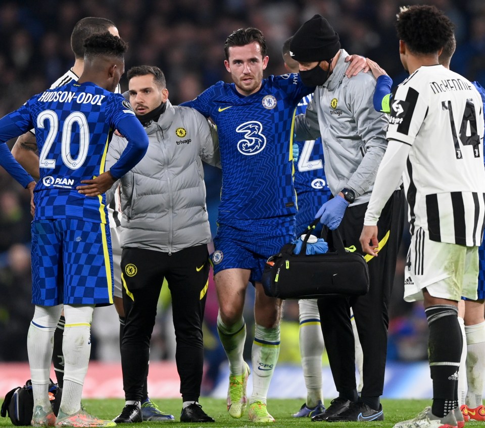 Chilwell has not played since damaging his ACL in November