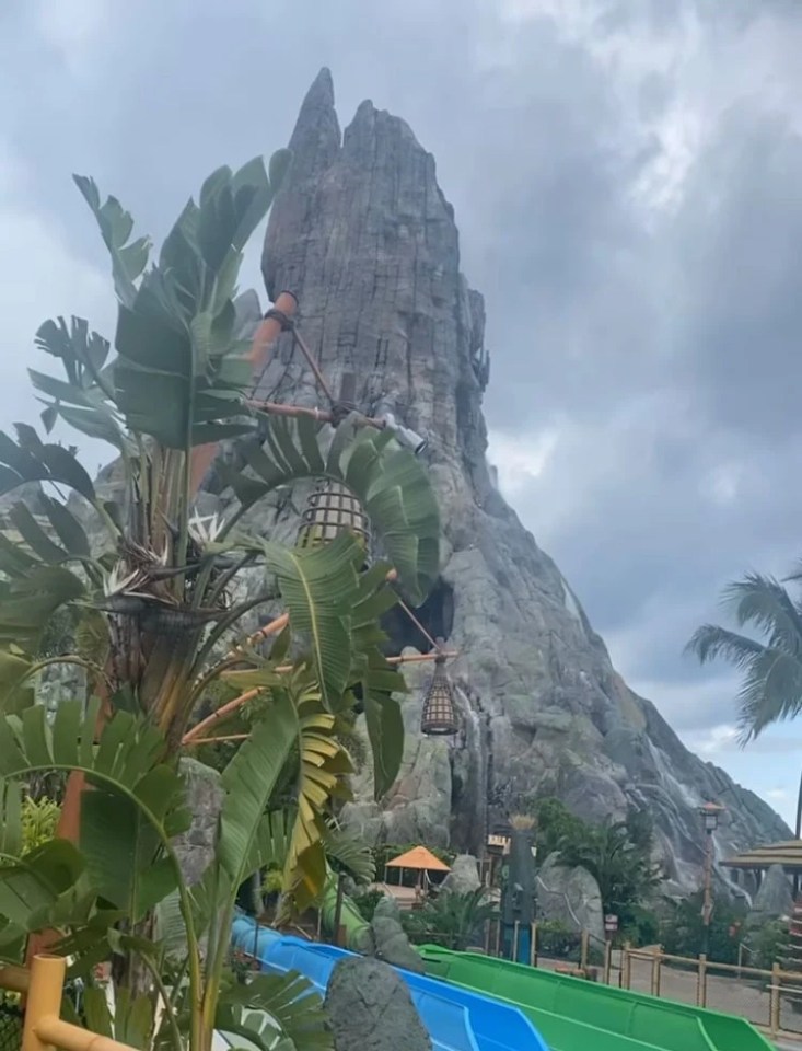 The family took a trip to the Volcano Bay waterpark for the day