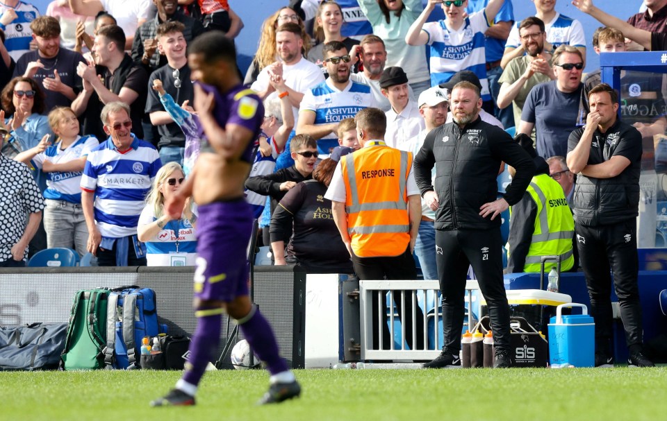 Derby were relegated after defeat to QPR