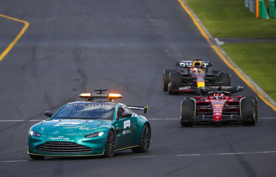 Drivers are not allowed to overtake the safety car while technicians clear any crashed car and debris off the track