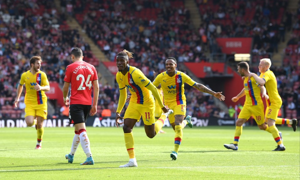 Zaha was the match-winner after being sent on in in the second half by Patrick Vieira