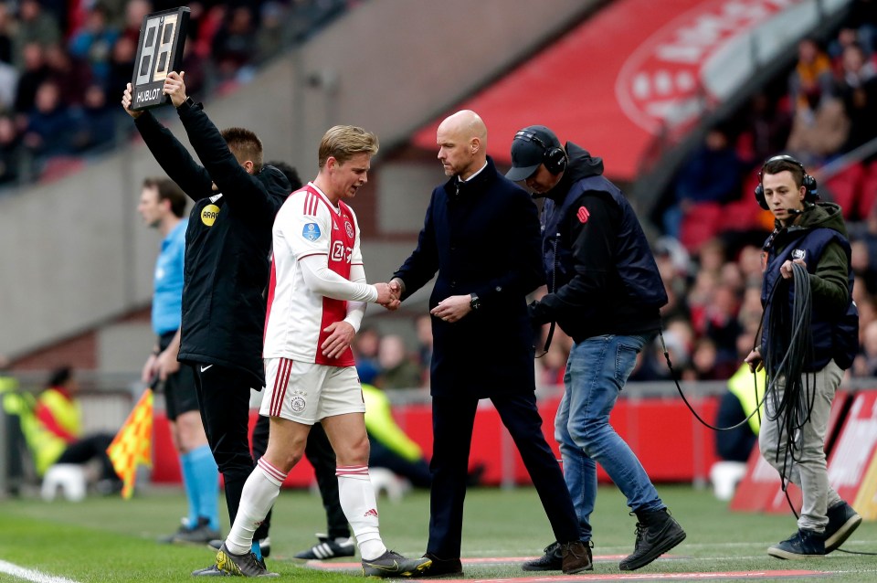 Frenkie de Jong previously played under Erik ten Hag at Ajax