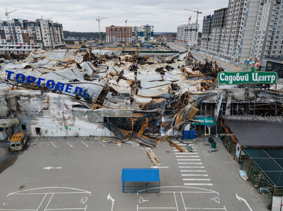 The leafy suburb was heavily damaged by more than a month of Russian shelling